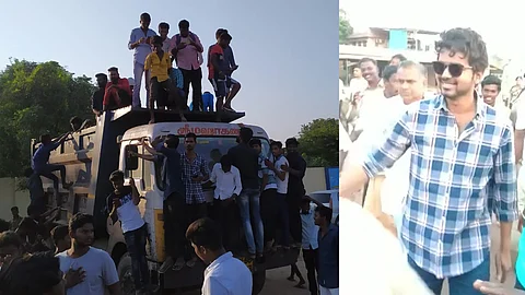 വിജയ് ഫാന്സിന്റെ പ്രതിരോധം, ഷൂട്ടിംഗ് തടസപ്പെടുത്താനുള്ള നീക്കം ഉപേക്ഷിച്ച് ബിജെപി