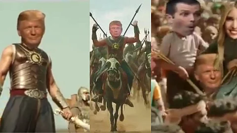 ‘ബാഹുബലിയായി ട്രംപ്’, കൂട്ടിന് മോദിയും മെലാനിയ ട്രംപും; ട്വിറ്ററില് തരംഗമായി വീഡിയോ