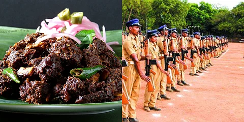 മെനുവില് നിന്ന് ബീഫ് ഒഴിവാക്കി കേരള പൊലീസ് : നടപടി വിവാദത്തില്