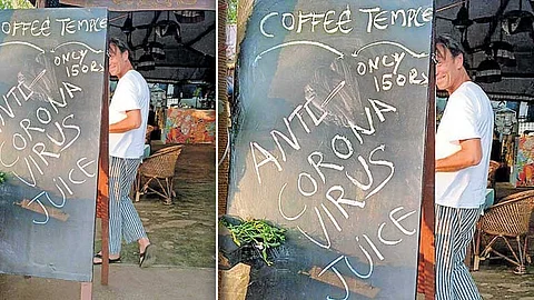 വര്ക്കലയില് ‘ആന്റി കൊറോണ ജ്യൂസ്’ പറ്റിക്കല്, കോഫി ഷോപ്പുടമയെ കസ്റ്റഡിയിലെടുത്തു