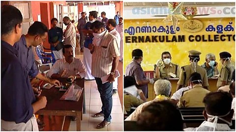 കൊവിഡ് ജാഗ്രതയ്ക്കിടെ കള്ള് ഷാപ്പ് ലേലം; പ്രതിഷേധവുമായി കോണ്ഗ്രസ്; നിര്ത്തിവെക്കാനാവില്ലെന്ന് അധികൃതര്