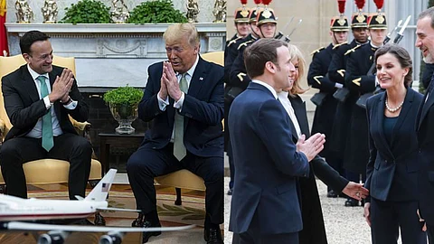 ‘ഹാന്ഡ്ഷേക് വേണ്ട’, ഇന്ത്യന് സ്റ്റൈല് ഏറ്റെടുത്ത് ലോകനേതാക്കള്; നമസ്തേ പറഞ്ഞ് ട്രംപും