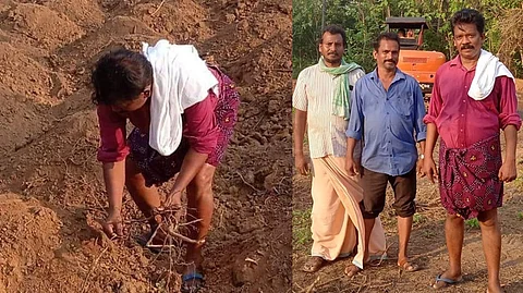 പണ്ടേ തഴമ്പുള്ള കൈകള്, കൂലിപ്പണി ചെയ്തും പട്ടിണി കിടന്നുമുള്ള പരിചയം; തരിശിനെ കൃഷിഭൂമിയാക്കി ലോക്ക് ഡൗണില് കെ രാധാകൃഷ്ണന്