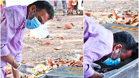 ‘എന്താ എന്നെ വിട്ട് പോയെതെടീ, എണീക്ക്, കണ്ണുതുറക്ക്’ ; ഒടുവില് ചേതനയറ്റ പ്രിയതമയ്ക്കരികില് ഹൃദയം തകര്ന്ന് വിജയകുമാര്