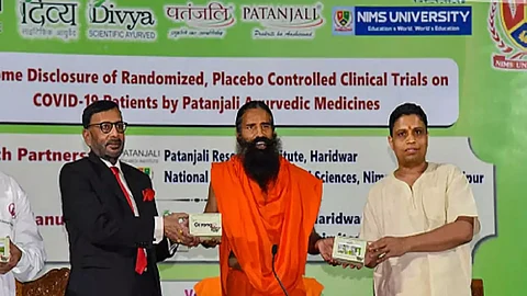 'കോവിഡ് മരുന്ന്'; പതഞ്ജലിയോട് പരസ്യം പിന്വലിക്കണമെന്ന് കേന്ദ്രം