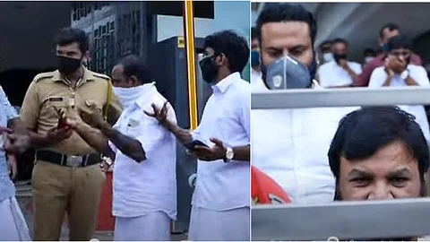 കൊവിഡ് പ്രോട്ടോക്കോള് ലംഘിച്ചുള്ള അമ്മ യോഗം ; ഹോട്ടലിന് മുന്നില് പ്രതിഷേധിച്ച് കോണ്ഗ്രസ്