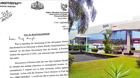 ജെയിന് കൊച്ചി കാമ്പസിനെതിരെ നടപടിക്ക് യുജിസിക്ക് സംസ്ഥാന
സര്ക്കാരിന്റെ കത്ത്