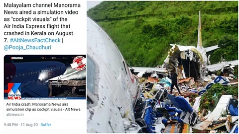 കരിപ്പൂര് അപകടം:മനോരമ ന്യൂസിന്റെ വ്യാജവീഡിയോയെന്ന് ആള്ട്ട്ന്യൂസ്,വ്യാജവാര്ത്തകളില് മാതൃഭൂമി കൊവിഡ് സ്റ്റോറിയും