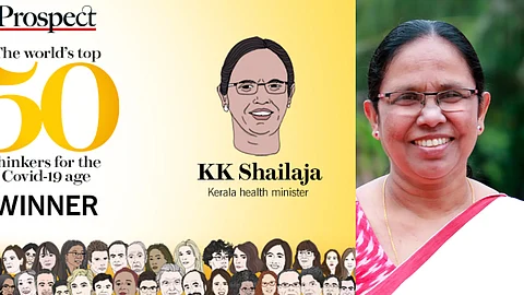 ലോകത്തെ മികച്ച കാഴ്ചപ്പാടുള്ള അമ്പത് പേരില് ഒന്നാമത് കെ.കെ ശൈലജ, പ്രോസ്പെക്ട് മാഗസിന് പട്ടികയില് ജസിന്ത അര്ദെന് രണ്ടാമത്