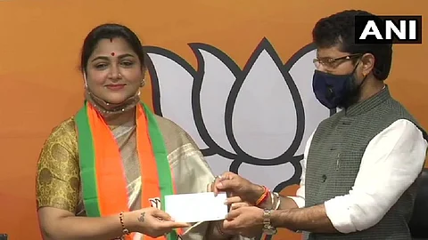 സിനിമാതാരവും മുന് കോണ്ഗ്രസ്സ് വക്താവുമായിരുന്ന ഖുശ്ബു ബിജെപിയില്;'രാജ്യത്തെ മുന്നോട്ട് കൊണ്ടുപോകാന് മോദിയെ പോലുള്ള നേതാക്കള് വേണം'