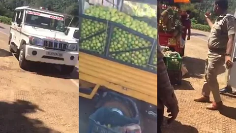 തെരുവുകച്ചവടക്കാര്ക്ക് നേരെ അസഭ്യവര്ഷവും ഭീഷണിയുമായി പൊലീസ് ഉദ്യോഗസ്ഥന് ; വീഡിയോ പുറത്ത്