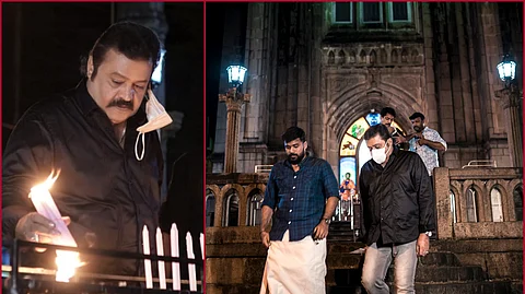 കുറുവച്ചനാകും മുമ്പ് പാലാ കുരിശുപള്ളിയിലെത്തി സുരേഷ് ഗോപി