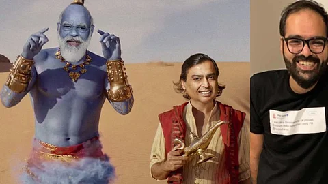 'ജോലിക്കാരനൊപ്പം ബോസ്', അലാവുദ്ദീനായി അംബാനി, ഭൂതമായി മോദി; കുനാല് കമ്രയുടെ ട്വീറ്റ് വൈറല്