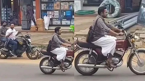 ടൗണിലൂടെ ആർഎക്സ് ഹണ്ട്രണ്ട് ബൈക്കിൽ ആസിഫ് അലി, വൈറലായി വീഡിയോ