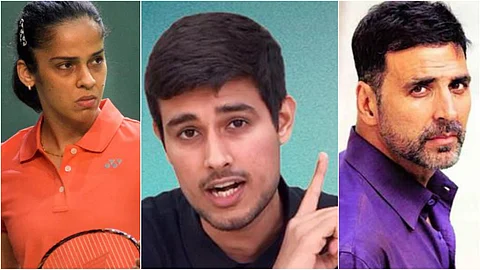 'ഐടി സെൽ ഇരുവർക്കും ഒരേ സ്ക്രിപ്റ്റ് നൽകി': അക്ഷയ് കുമാറിന്റെയും സൈന നെഹ്വാളിന്റെയും ട്വീറ്റുകളെ വിമർശിച്ച് യൂടൂബർ ധ്രുവ് റാത്തി