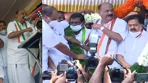 ഐശ്വര്യ കേരള യാത്രയില് പങ്കെടുത്ത് മാണി സി.കാപ്പന്; സ്വീകരിച്ച് നേതാക്കള്