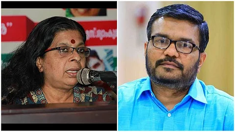 ആ പൗരുഷ ധാർഷ്ട്യം ഒരു ഫ്യൂഡൽ പ്രഭുവിന്റേതല്ലേ, മംഗലശ്ശേരി നീലകണ്ഠായ നമോസ്തുതേ; എം.ബി രാജേഷിന്റെ പ്രചരണ വീഡിയോയെ വിമർശിച്ച് പി ഗീത