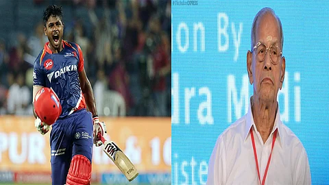 ഇ.ശ്രീധരന്റെ ചിത്രങ്ങള് ഒഴിവാക്കി; സഞ്ജു സാംസണ് കേരളത്തിന്റെ തെരഞ്ഞെടുപ്പ് ഐക്കണ്