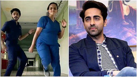 നമ്മുടെ ഡോക്ടർമാർ; നവീനിന്റെയും ജാനകിയുടെയും വൈറൽ ഡാൻസ് പങ്കുവെച്ച് ആയുഷ്മാൻ ഖുറാന