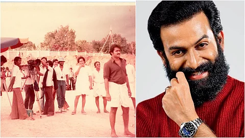 ലൊക്കേഷനില് മുണ്ടുമടക്കിക്കുത്തി സിഗരറ്റ് പുകച്ച് സുകുമാരന്, ക്യാമറക്ക് മുന്നില് മോഹന്ലാല്; 'ഉണരൂ' ചിത്രം പങ്കുവച്ച് പൃഥ്വിരാജ്