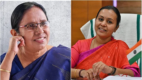 'പ്രിയടീച്ചര്ക്ക് അഭിനന്ദനങ്ങള്', അന്താരാഷ്ട്ര പുരസ്കാരം ലഭിച്ച ശൈലജ ടീച്ചറെ അഭിനന്ദിച്ച് മന്ത്രി വീണ ജോര്ജ്ജ്