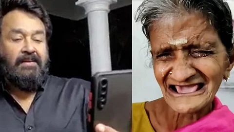 രുക്മിണി അമ്മയെ തേടി മോഹന്ലാലിന്റെ വീഡിയോ കോള്, സ്നേഹഉമ്മയും; വീഡിയോ