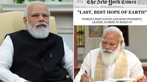 Fact Check: 'മോദി ഭൂമിയിലെ അവസാന പ്രതീക്ഷ, പുകഴ്ത്തി ന്യൂയോര്ക്ക് ടൈംസ്', പ്രചരിച്ച ചിത്രം വ്യാജം