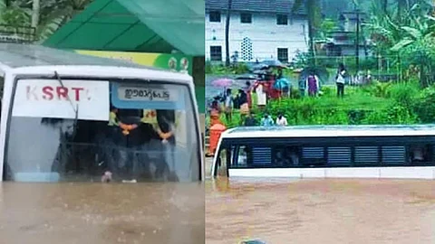 'യാത്രക്കാരുടെ ജീവന് ഭീഷണി', വെള്ളക്കെട്ടിലൂടെ ബസ് ഓടിച്ച കെ.എസ്.ആര്.ടി.സി ഡ്രൈവറെ സസ്പെന്ഡ് ചെയ്തു