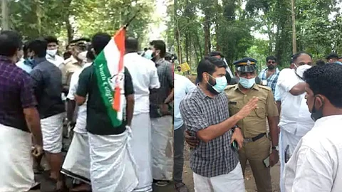 'റോഡ് തടസപ്പെടുത്തി ചിത്രീകരണം'; പൃഥ്വിരാജിന്റെ 'കടുവ' ലൊക്കേഷനിലേക്ക് യൂത്ത് കോണ്ഗ്രസ് മാര്ച്ച്, ജോജുവിനെതിരെയും മുദ്രാവാക്യം