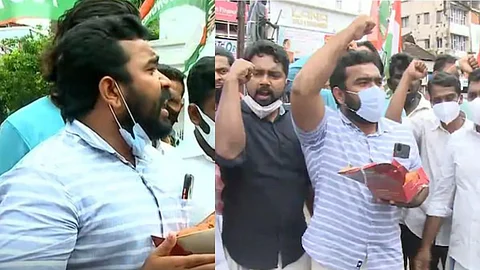 'സമരങ്ങളുടെ വിജയം'; ഇന്ധനനികുതി കുറച്ചതില് മധുരം വിതരണം ചെയ്ത് യൂത്ത് കോണ്ഗ്രസ്