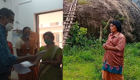THE CUE IMPACT:വിമലക്കും മകനും തഹസില്ദാര് പട്ടയം കൈമാറി