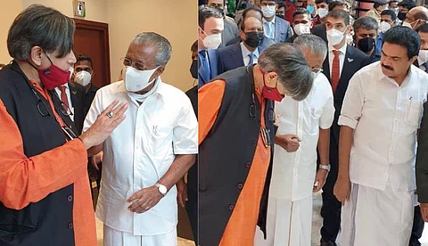 ചിലപ്പോള് രാഷ്ട്രീയ വ്യത്യാസങ്ങളെ മാറ്റിനിര്ത്തേണ്ടിവരും, വിവാദങ്ങള്ക്കിടെ മുഖ്യമന്ത്രിക്കൊപ്പമുള്ള ചിത്രം പങ്കുവെച്ച് തരൂര്