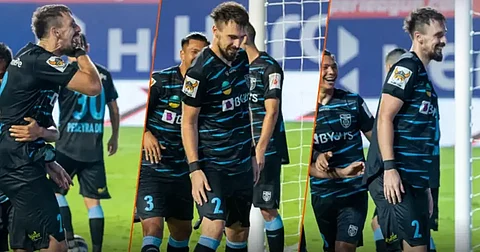 ഗോള് നേടിയതിന് പിറകെ പുഷ്പ സ്റ്റൈലില് ബ്ലാസ്റ്റേഴസ് താരത്തിന്റെ ആഘോഷം, വൈറല്