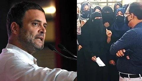 'സരസ്വതി ദേവിക്ക് വേര്തിരിവുകളില്ല'; ഹിജാബിന്റെ പേരില് ഇന്ത്യയുടെ പെണ്മക്കളുടെ ഭാവി തകര്ക്കുന്നുവെന്ന് രാഹുല് ഗാന്ധി.