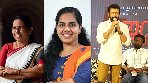 ശൈലജ ടീച്ചറും, ആര്യ രാജേന്ദ്രനും വഴികാട്ടികള്;  സമൂഹത്തെ നയിക്കുന്നതില് കേരളം ഒരു മാതൃകയെന്ന് സൂര്യ