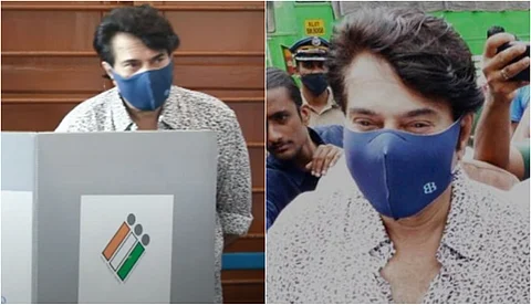 ഞാന് വോട്ട് ചെയ്തു, എല്ലാവരും സമ്മതിദാന അവകാശം വിനിയോഗിക്കണം: തൃക്കാക്കരയില് മമ്മൂട്ടി