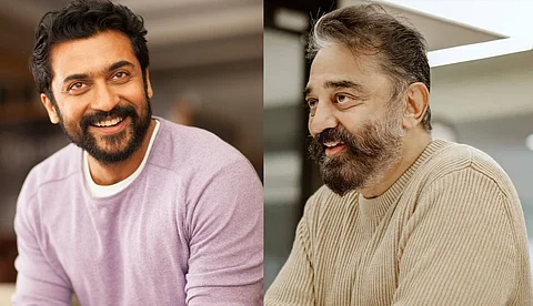 'തമ്പി നമ്മള് ഒരുമിച്ചൊരു സിനിമ കുറച്ച് താമസിച്ചു'; സൂര്യയോട് കമല് ഹാസന്