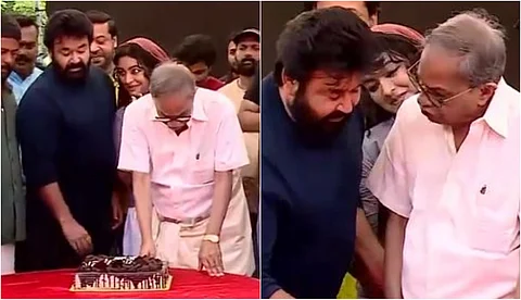 'ഓളവും തീരവും' സെറ്റില് എം.ടിക്ക് പിറന്നാള് ആഘോഷം