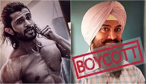 ടീപ്പോയില് കാല്കയറ്റി ഇരുന്നു, ആമിര് ഖാനെ പിന്തുണച്ചു ; അടുത്ത ബഹിഷ്കരണ ഭീഷണി വിജയ് ദേവരകൊണ്ടയ്ക്ക്