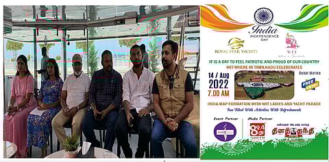 സ്വാതന്ത്ര്യദിനാഘോഷം:ദുബായ് മറീനഹാർബറില് ഒരുങ്ങും വനിതകള് അണിനിരക്കുന്ന ഇന്ത്യന് ഭൂപടം, മാറ്റ് കൂട്ടി 50 യോട്ടുകളുടെ പരേഡും