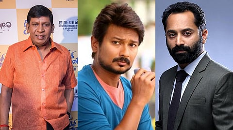ട്രാക്ക് മാറ്റിയ വടിവേലുവുമായി മാരിസെല്വരാജ്, ഒപ്പം ഫഹദും ഉദയനിഥി സ്റ്റാലിനും കീര്ത്തി സുരേഷും,'മാമന്നന്' ഫസ്റ്റ് ലുക്ക്