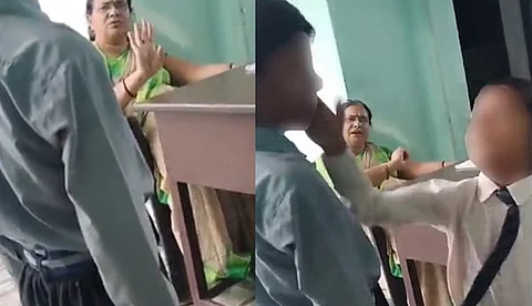 'ശക്തിയായി അടിക്ക്'; മുസ്ലിം ബാലനെ തല്ലാൻ സഹപാഠികളിൽ വിദ്വേഷം നിറച്ച് അധ്യാപിക, ഏഴ് വയസ്സുകാരന്റെ മുഖത്ത് അടിച്ച് കുട്ടികൾ