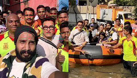 'ഫയർ ആൻഡ് റെസ്ക്യൂ ഡിപ്പാർട്ട്മെന്റിന് നന്ദി'; ചെന്നെെ വെള്ളപ്പൊക്കത്തിൽ കുടുങ്ങിയ വിഷ്ണു വിശാലിനെയും ആമിർ ഖാനെയും രക്ഷപ്പെടുത്തി