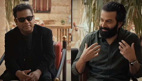 'ബ്ലസിയോടൊപ്പം പ്രവർത്തിക്കാൻ കഴിഞ്ഞത് ബ്ലസ്സിംഗ്, പെരിയോനേ ഗാനം കേട്ട് കണ്ണ് നിറഞ്ഞു'; ഏആർ റഹ്മാനെ അഭിമുഖം നടത്തി പൃഥ്വിരാജ്