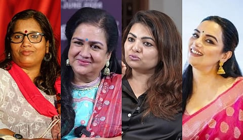 'തളരാത്ത സ്ത്രീ സമൂഹത്തിന്റെ പ്രതീകമാണ് ഇവർ'; പുഷ്പവതി, ഉർവശി, സാന്ദ്രാ തോമസ്, ശ്വേത എന്നിവർക്ക് അഭിവാദ്യങ്ങൾ അർപ്പിച്ച് WCC