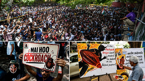 Cockroach Janata Party march protest towards Jantar Mandir on 6th june 2026