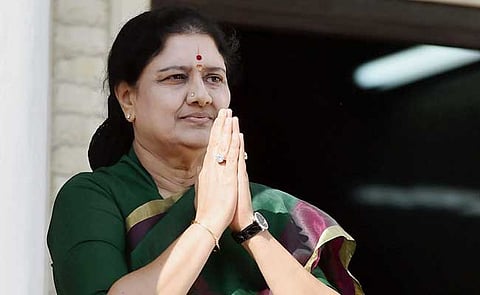VK Sasikala, a close aide of late chief minister J Jayalalithaa.
File Photo.