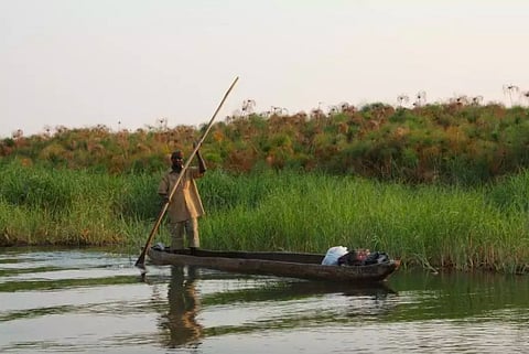 Africa Zambezi river Fisherman by International Rivers