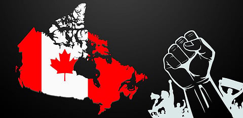 Protestors march to Canadian PM’s office against rising “human rights violations” by Hindutva supremacist groups