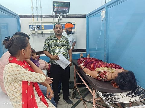अस्पताल में भर्ती वीरांगना